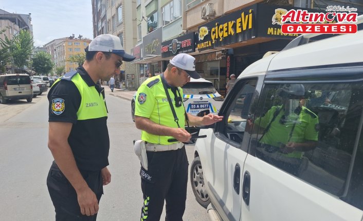 Bafra'da ticari araçlara yönelik trafik denetimi