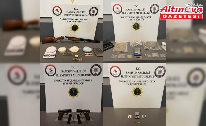 Samsun'da uyuşturucu operasyonlarında 4 zanlı yakalandı