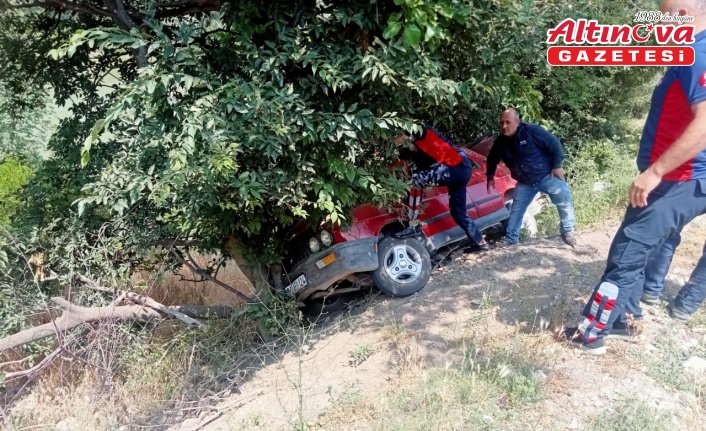 Tokat'ta ağaca çarpan otomobildeki 3 kişi yaralandı