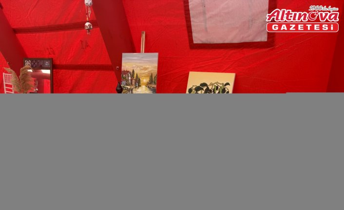 Trabzon Toplum Ruh Sağlığı Merkezi'nde danışmanlık hizmeti alanların yaptıkları ürünler sergilendi