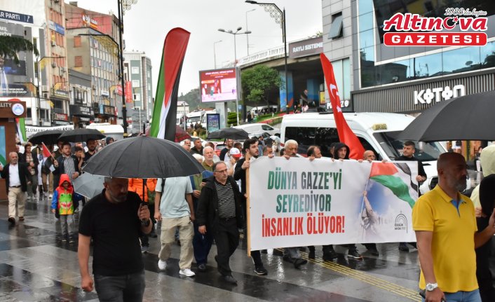 Trabzon'da Filistin'e destek yürüyüşü düzenlendi