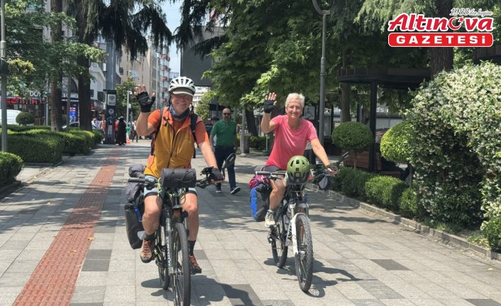 Türkiye'yi bisikletle gezen Alman çift 1400 kilometreyi geride bıraktı