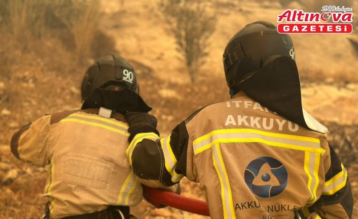 Akkuyu NGS İtfaiye Birimi, yangın söndürme çalışmalarına destek verdi
