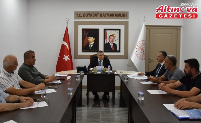 Boyabat OSB Müteşebbis Heyeti toplantısı yapıldı