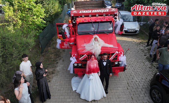Düzceli kamyon sürücüsü, ekmek teknesini gelin arabası yaptı