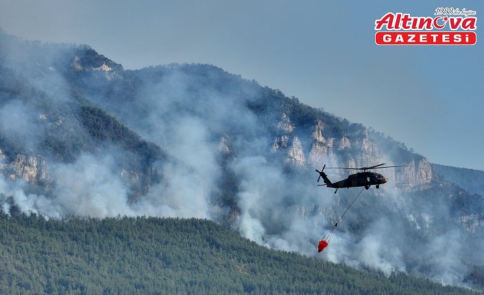 Karabük'ün Safranbolu ilçesindeki orman yangınına müdahale sürüyor