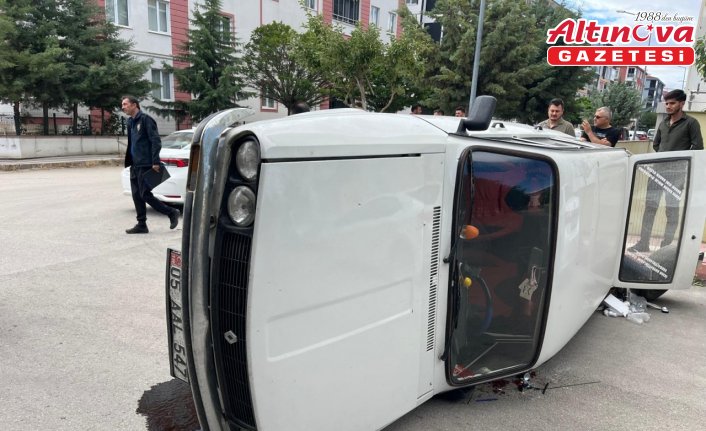 Merzifon’da iki otomobilin çarpıştığı kazada 1 kişi yaralandı