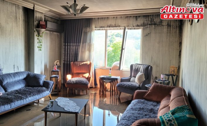 Samsun'da evde çıkan yangında bir kişi dumandan etkilendi