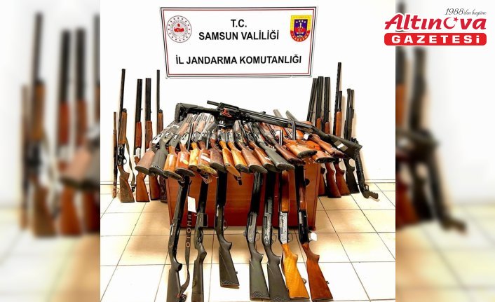 Samsun'da ruhsatsız silah operasyonunda 2 zanlı yakalandı