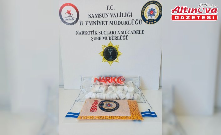 Samsun'da üzerinde 1232 sentetik ecza hap bulunduran zanlı yakalandı