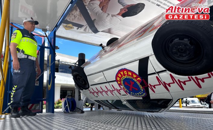 Şebinkarahisar'da emniyet kemeri simülasyonu gerçekleştirildi