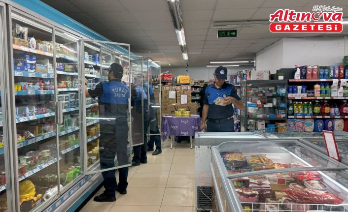 Tokat zabıta ekipleri marketlerde denetim yaptı