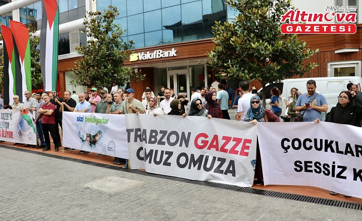 Trabzon'da Filistin'e destek yürüyüşü düzenlendi