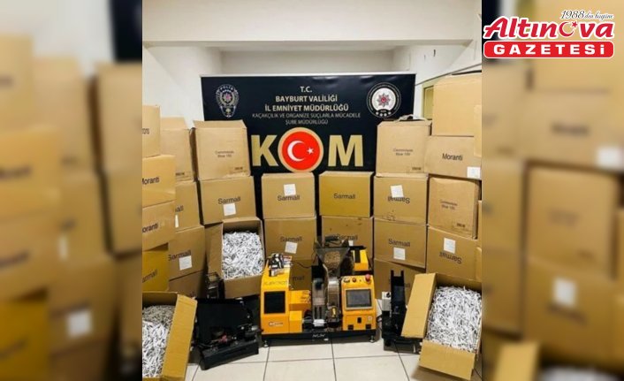 Bayburt'ta kaçak tütün operasyonu