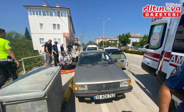 Çorum'da trafik kazasında 1 kişi yaralandı
