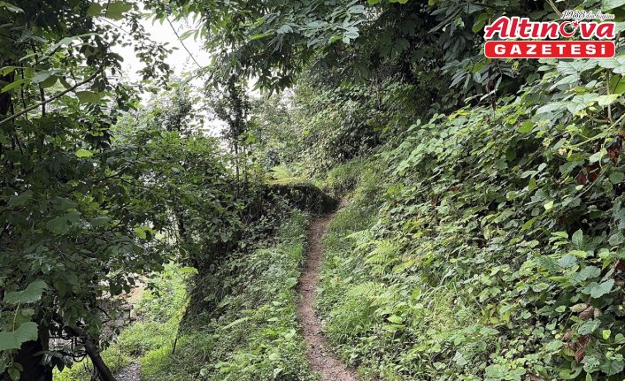 Down sendromlu kızını patika yolu kullanarak evlerine götürüyor