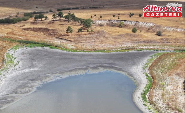Edirne'deki Demirhanlı Göleti'nin suyu kuraklık nedeniyle tükenmek üzere