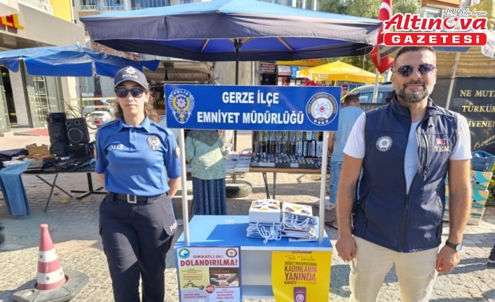 Gerze'de kadına şiddet konusunda broşür dağıtıldı