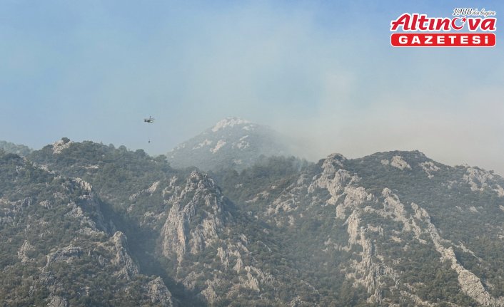 GÜNCELLEME - Mersin'in Anamur ilçesindeki orman yangınına müdahale sürüyor