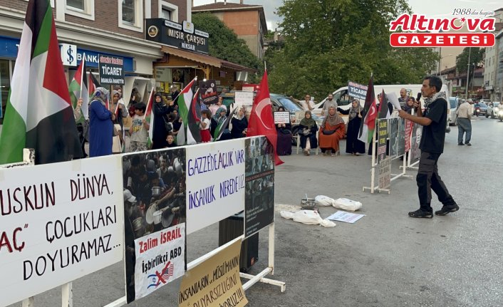 İsrail'in Gazze'ye saldırıları Niksar’da protesto edildi