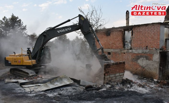 Karabük'te orman yangınlarından etkilenen köylerde çalışmalar sürüyor