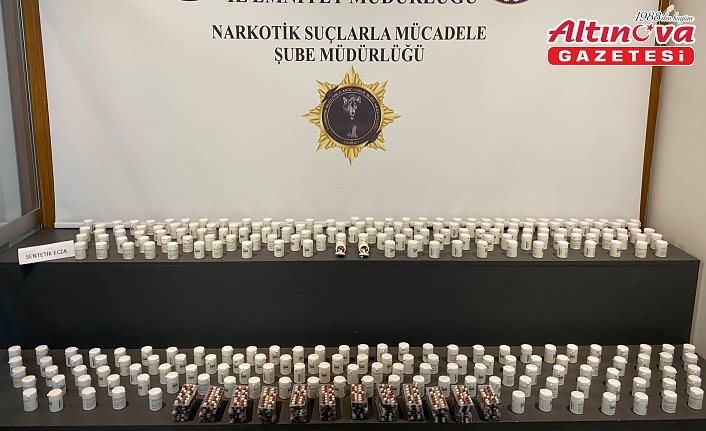 Samsun'da 16 bin 800 sentetik ecza hapı ele geçirildi
