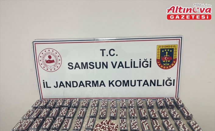 Samsun'da 5 bin 600 sentetik ecza hapı ele geçirildi