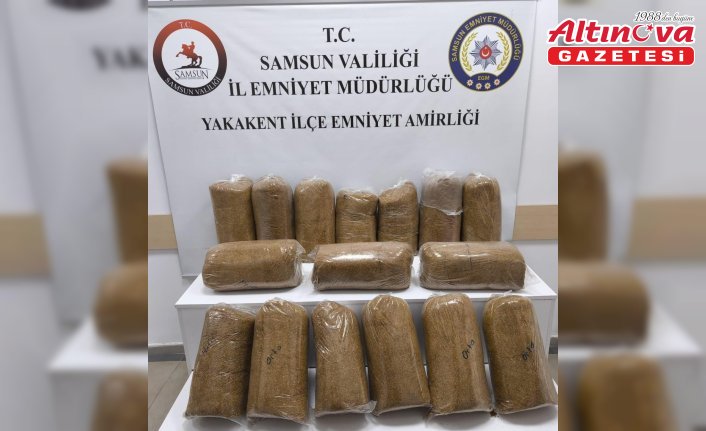 Samsun'da 80 kilogram kaçak tütün ele geçirildi