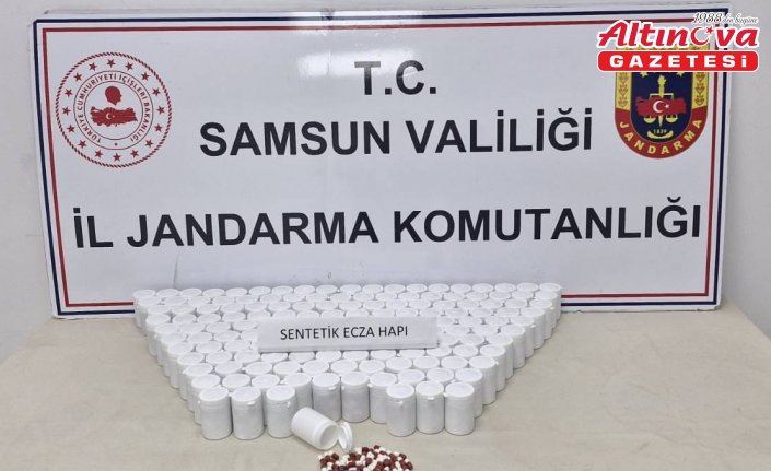 Samsun'da 9 bin 31 sentetik ecza hapı ele geçirildi