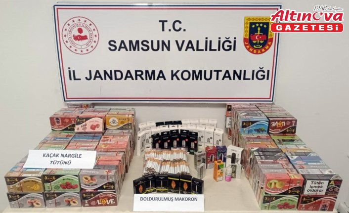 Samsun'da işyerinde kaçak tütün mamulleri bulunduran zanlı yakalandı