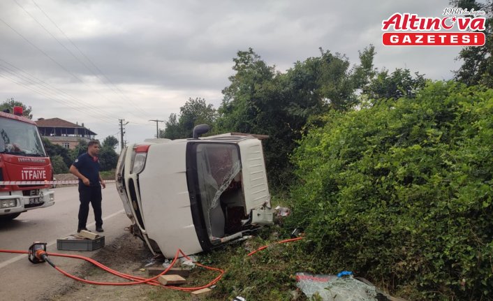 Samsun'da kamyonetin devrilmesi sonucu 1 kişi öldü, 2 kişi yaralandı