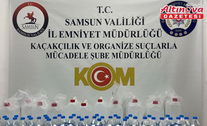 Samsun'da sahte içki operasyonunda 1 kişi yakalandı
