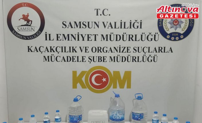 Samsun'da sahte içki üreten şüpheli gözaltına alındı