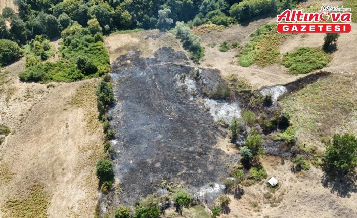 Samsun'da tarlada çıkan örtü yangını itfaiye ekiplerince söndürüldü