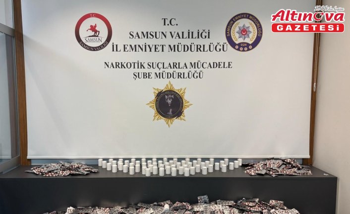 Samsun'da valize gizlenen 24 bin sentetik ecza ele geçirildi