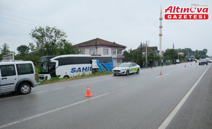 Samsun'da yolcu otobüsünün çarptığı 1 kişi öldü, 1 kişi yaralandı