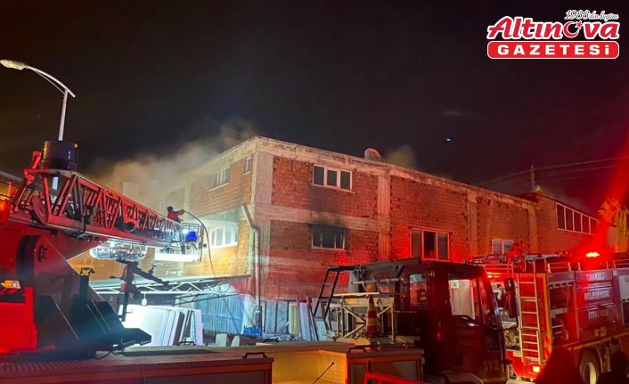 Sinop' ta PVC doğrama atölyesinde çıkan yangın söndürüldü