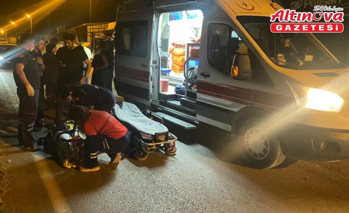 Sinop'ta devrilen motosikletin sürücüsü yaralandı