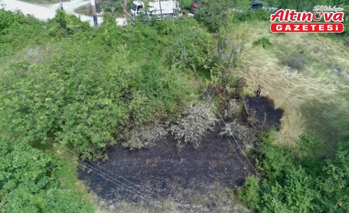 Türkeli'de otluk alanda çıkan yangın söndürüldü