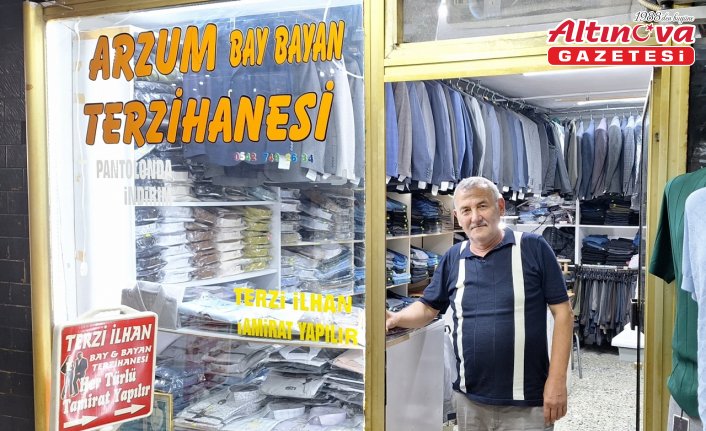 Zonguldaklı terzi mesleğini 57 yıldır sürdürüyor