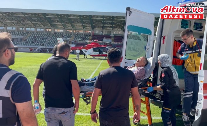 Amasya'da ambulans helikopter kalp krizi geçiren hasta için havalandı