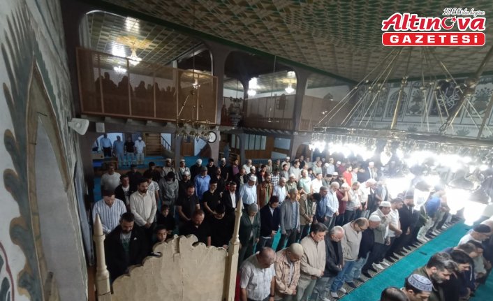 Bafra'da Filistin'e destek için sabah namazı buluşması yapıldı