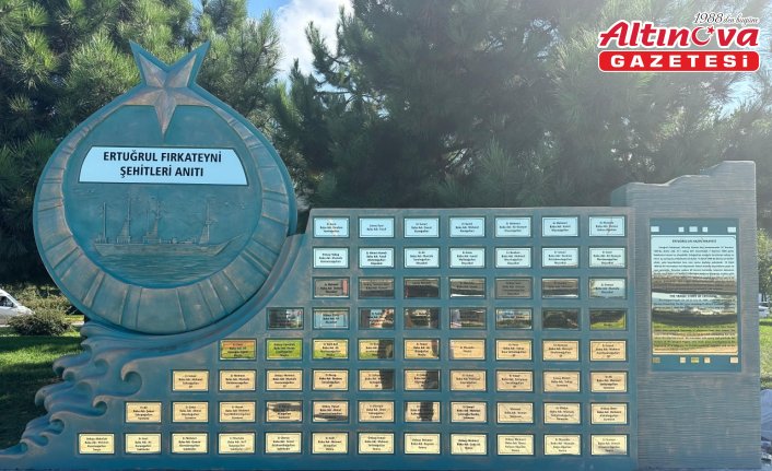 Ertuğrul Fırkateyni'nde şehit olan 71 Trabzonlu askerin anısına anıt yapıldı