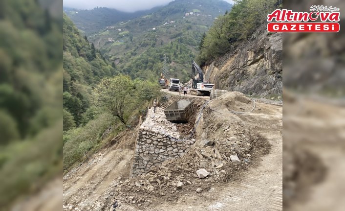 Giresun İl Özel İdaresinin yol çalışmaları sürüyor