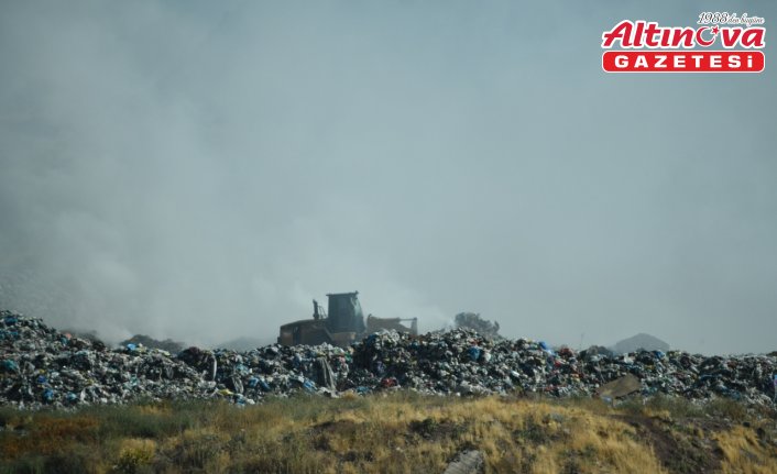 Giresun'da çöp toplama alanında çıkan yangın söndürüldü