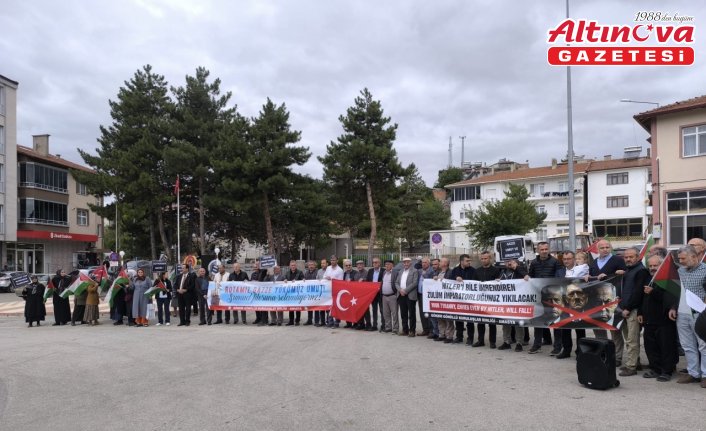 Hamamözü'nde İsrail'in Gazze'deki soykırımını protesto edildi