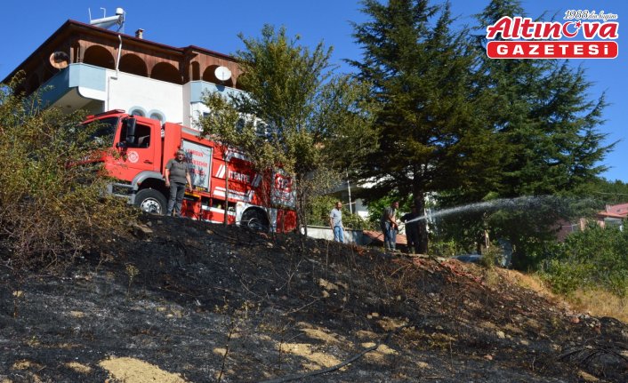 Havza'da arazi yangını