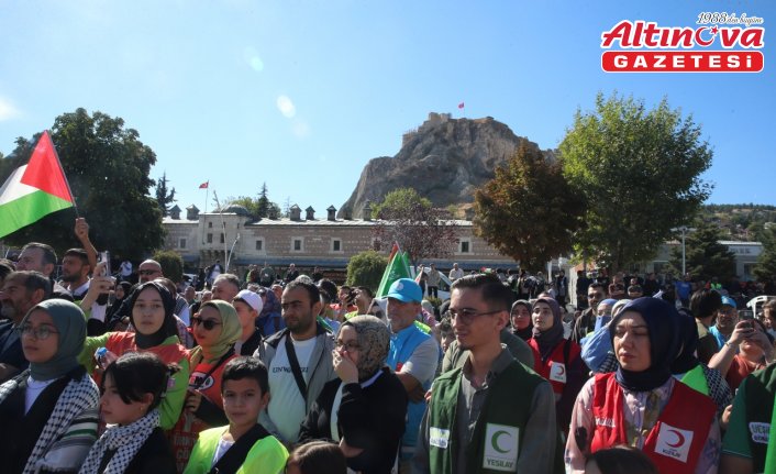 İsrail'in Gazze'deki saldırıları Tokat'ta protesto edildi