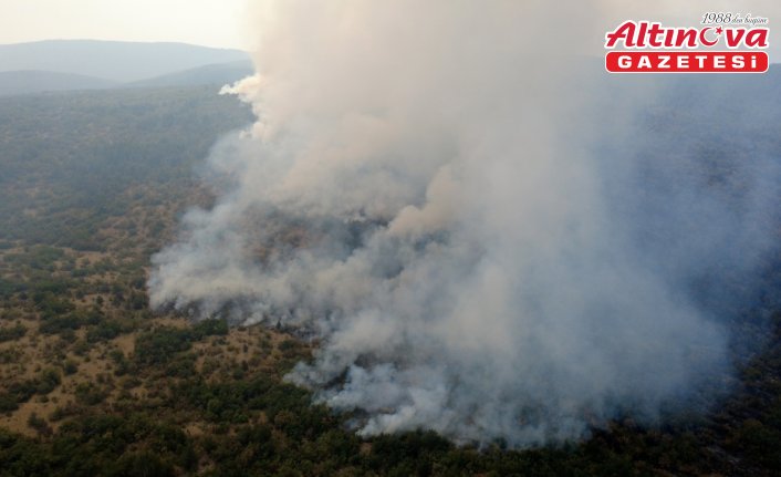 Karabük'te ormanlık alanda çıkan yangına müdahale sürüyor