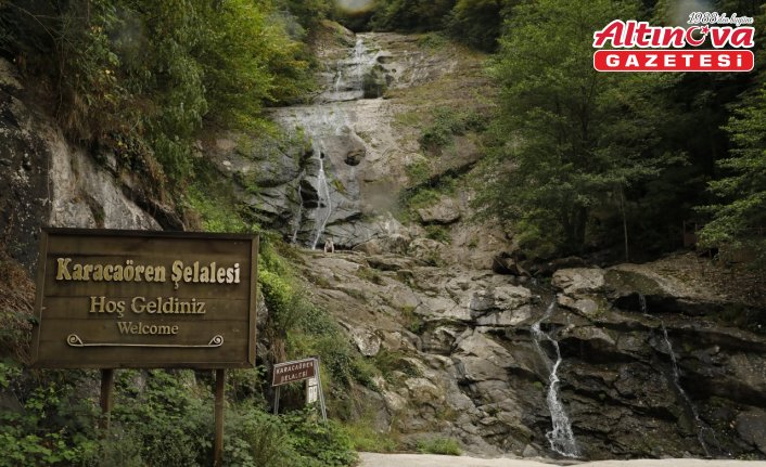 Karacaören Şelalesi şehrin sıcağından bunalanlara alternatif rota sunuyor